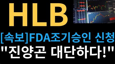 Hlb Fda조기승인 신청 진양곤 대단하다 리보세라닙 Fda 승인 신약 Hlb Hlb글로벌전망 긴급