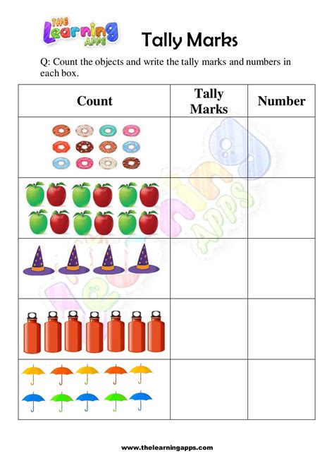 Tally Marks Worksheets