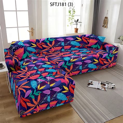 Plant Leaves Sofs Covers Sectional Sofa Cover L Shape Sofa Cover Sofa ...