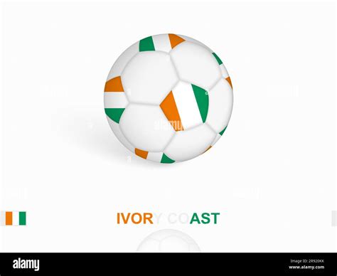 Soccer Ball With The Ivory Coast Flag Football Sport Equipment Vector