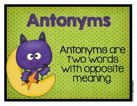 Antonym Freebie Antonym Mini Lessons Antonyms Activities