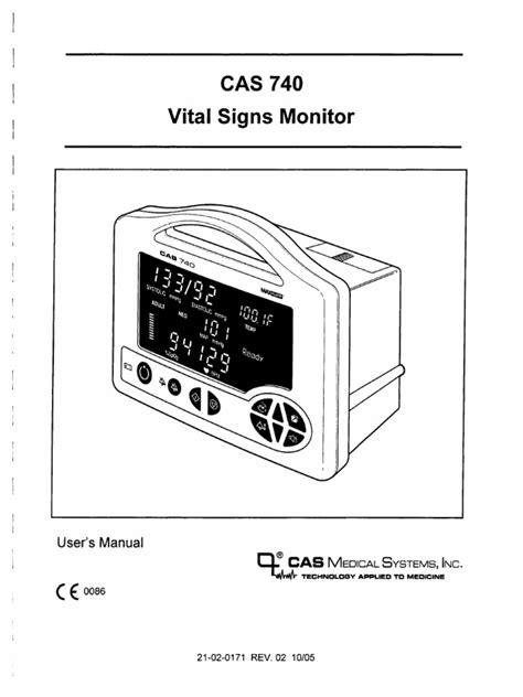 Casmedical Cas 740 - User Manual | PDF