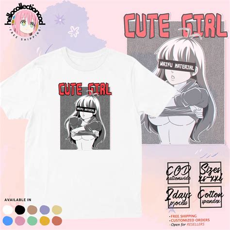Cute Girl Hentai Waifu Lewd Anime Shirt Hellocollectioncod Shopee Philippines
