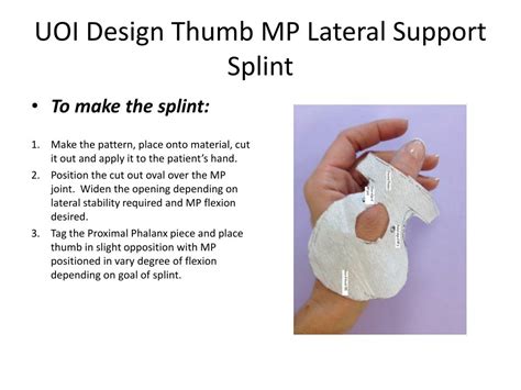 PPT - Innovative Splinting options for the Thumb MP joint PowerPoint ...