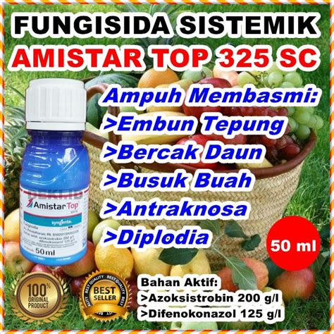 Amistartop 325 SC 50 Ml Fungisida Sistemik Pestisida Obat Amistar Top