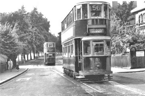 Two Trams Approaching The Tram Terminus At The Top Of Peckham Rye East