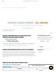 Online Medical Billing Coding Certificate Devry University Pdf