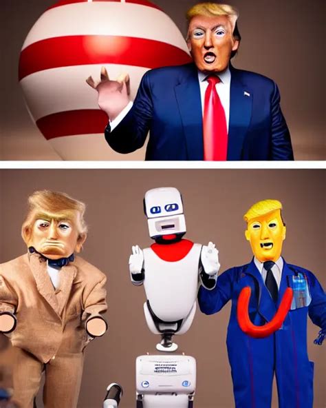 Donald Trump As An Animatronic Robot Hyperreal Stable Diffusion