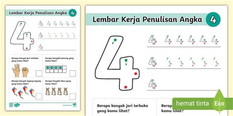 Worksheet Menulis Angka L Insegnante Ha Fatto Twinkl