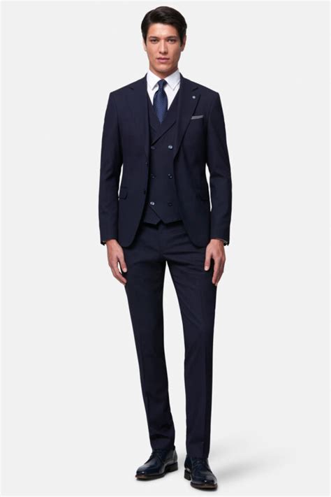 Austin Navy 3 Piece Suit Double Breasted WC Tom Murphy S Formal And