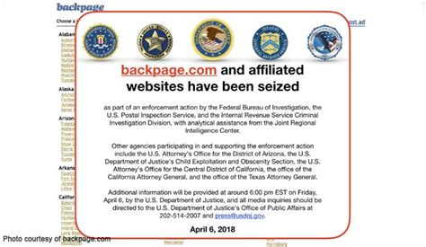 Fbi Shuts Down Sex Classifieds Giant Backpage Abogado