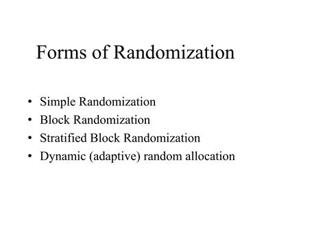 Type of randomization | PPT