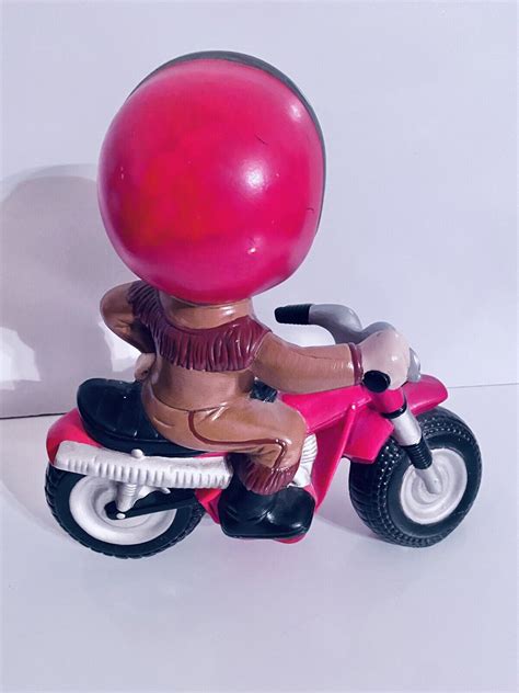 Vintage Ceramic Boy Mac Riding Motorcycle Kid Honda Ct70 Atlantic Mold