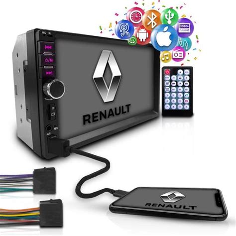 Central Multimidia Universal Mp Espelha Android Ios Renault First