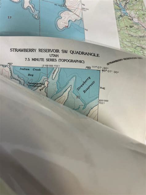 Laminated Strawberry Reservoir Maps