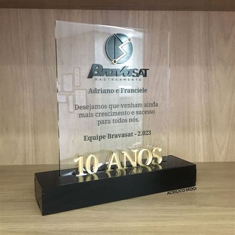 Placa Acrílico para Homenagem Logo e Nome