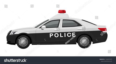 Japanese Police Car Stock Vector (Royalty Free) 1102657475 | Shutterstock