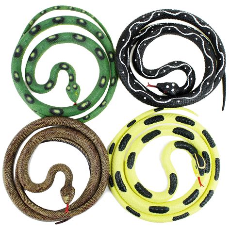 Buy Boley Jumbo Snakes 4 Pack 52 Long Realistic Rubber Snake Toy Set