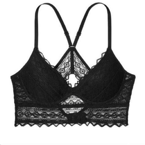 Victoria S Secret Pink Medallion Lace Push Up Bralette Walmart