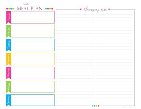 Monthly Meal Planner Template Pdf Virtlake