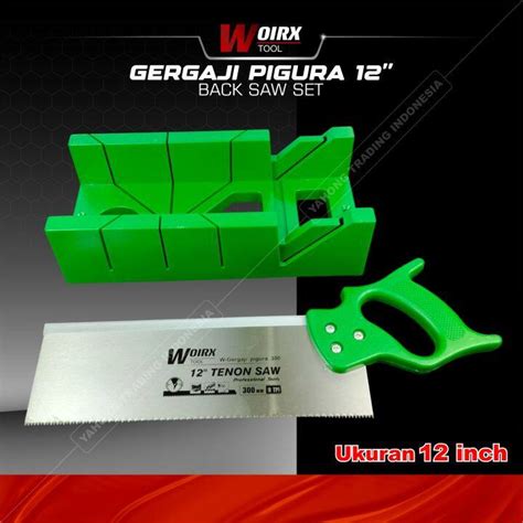 Gergaji Pigura Mitre Box Potong Sudut Figura Back Saw Mm Inch