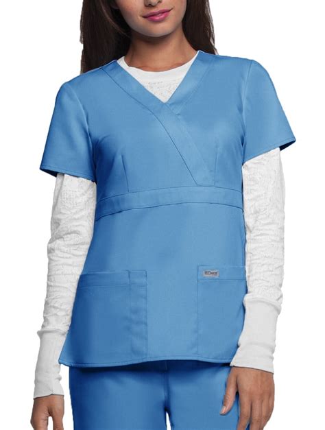 Grey S Anatomy Grey S Anatomy 3 Pocket Mock Wrap Top Scrub Top