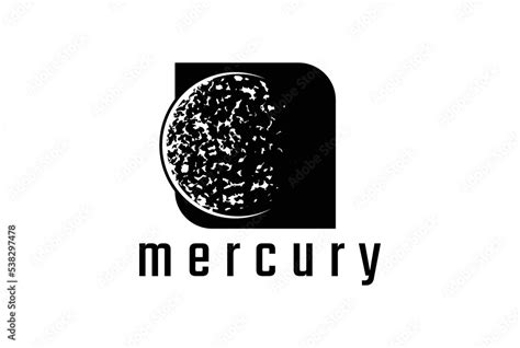 Vintage Retro Mercury Planet Symbol for Space Science Logo Design ...