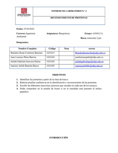 1654012 A Informe Lab Bioq Amb 2022 1 Practica 4 Reconocimiento De