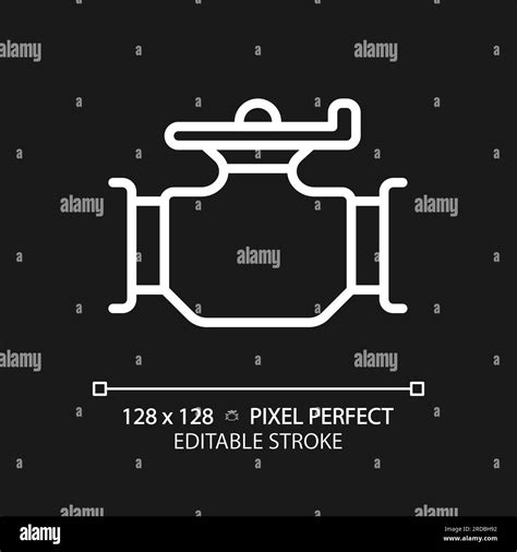 Pipeline Valve White Linear Icon For Dark Theme Stock Vector Image