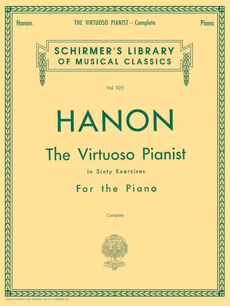Hanon The Virtuoso Pianist In Sixty Exercises