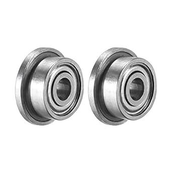 Uxcell F692ZZ Flanged Ball Bearing 2x6x3mm Double Metal Shielded GCr15