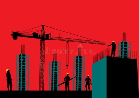 Construction Site Silhouette Vector Stock Illustrations – 5,916 ...