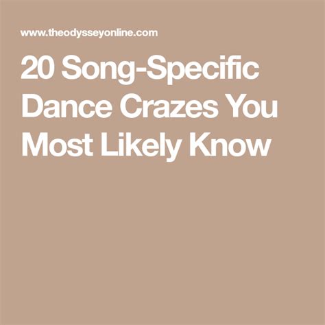 20 Song Specific Dance Crazes You Most Likely Know Songs Craze Dance