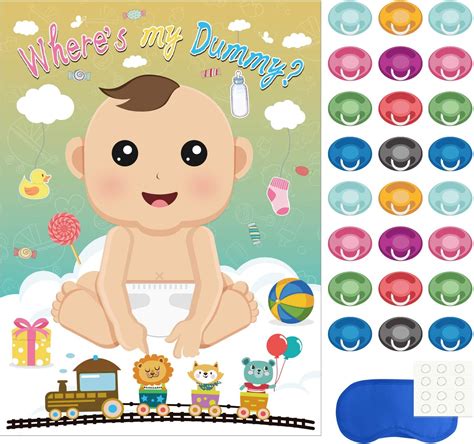 Amazon Fepito Baby Shower Party Games Pin The Dummy On The Baby