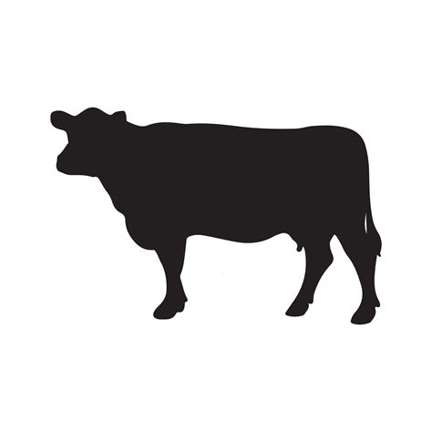 vector cow silhouette icon illustration isolated 38237240 Vector Art at ...