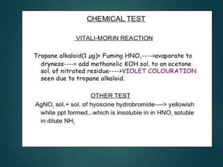 Pharmacognosy of Atropa belladona | PPT