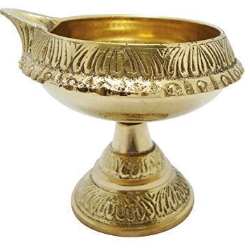 Buy PSJS Traditional Brass Kubera Vilakku With Stand Traditional Puja