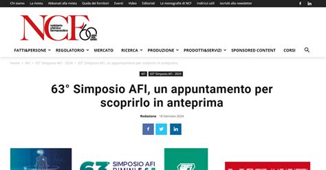 63° Simposio Afi Ncf Articolo N1