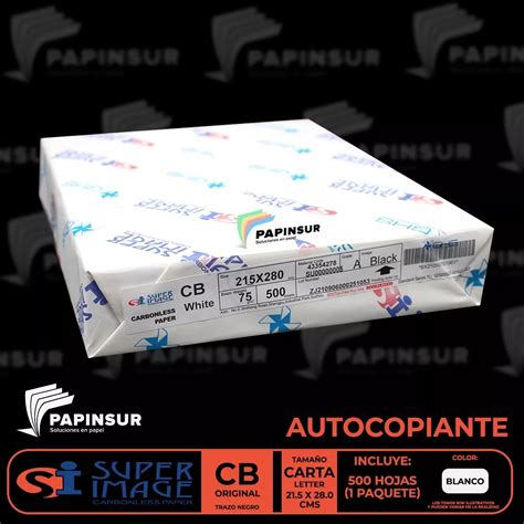 Papel Autocopiante Carta Cb Original Blanco Paquete 500 Pzs Mebuscar