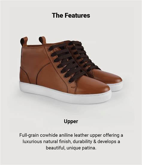 Marty High Top Tan Leather Sneakers For Men - The Jacket Maker