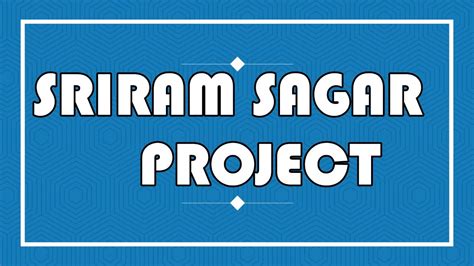 SriRam Sagar Project Nizamabad District YouTube