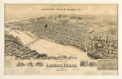 An Antique Birds Eye View Map Perspective Map Of The City