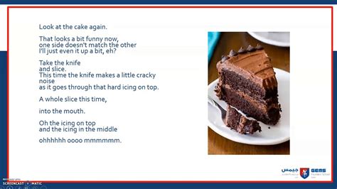 Mrs Helen Reads For You A Poem Called Chocolate Cake By Michael Rosen