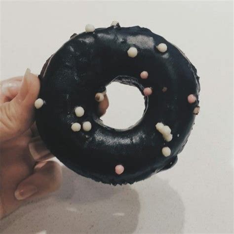 Black Donut Donuts Desserts Food