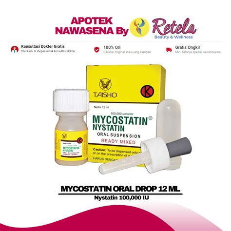 Jual Mycostatin Oral Drop Ml Suspensi Nystatin Iu