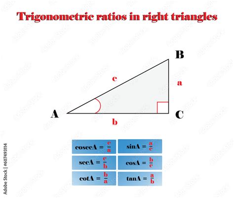 Illustration Of Mathematics Trigonometric Ratios Insight Triangles