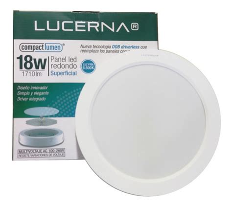 Lucerna Panel Redondo Superficial Compact Lumen 18w MercadoLibre