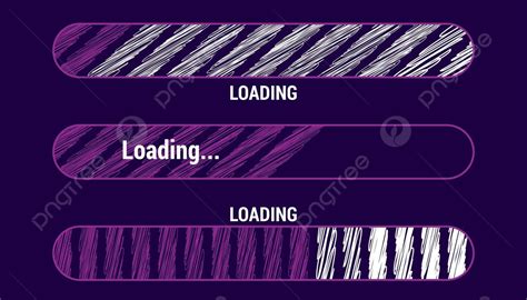 Progress Loading Bar With Doodle Navy Blue Background And Speed