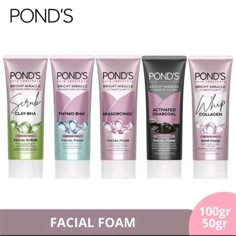 Jual Ponds Facial Foam 100gr Besar Kemasan Baru Shopee Indonesia