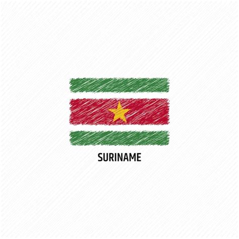 Surinam Bandera Plantilla Vector Ilustraci N Plana Vector Premium